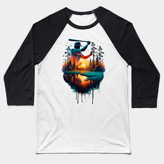 Dreamy Diamond Atmosphere Graphic Baseball T-Shirt by AmazinfArt